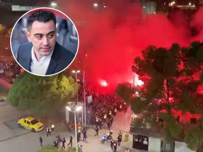  ćavi debi barselona espanjol bakljada navijača 