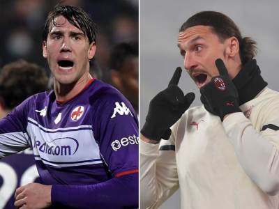  serija a fiorentina milan 4-3 dva gola Vlahovića dva gola zlatana 