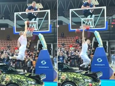  poljak zakucao preko automobila 