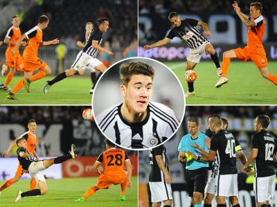  Prvi meč Dušana Vlahovića u Evropi Partizan - Zaglebje 
