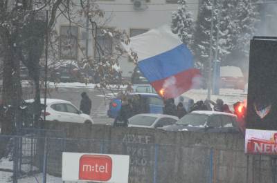  Lešinari podržali Rusiju na derbiju Borac - Velež 