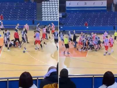  Tuca-igraca-Crvene-zvezde-i-Partizana-na-rukometnom-derbiju 