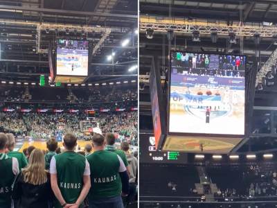  navijaći žalgirisa izviždali košarkaše crvene zvezde  