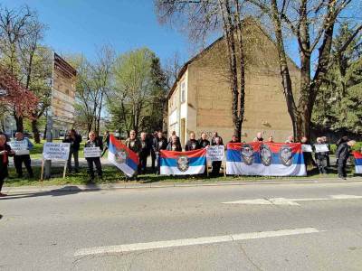  Protest veterana RS pred početak sjednice NSRS 