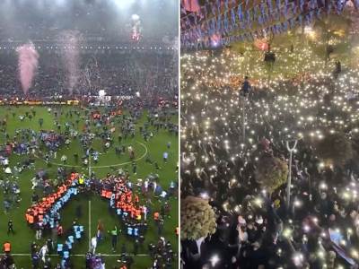  navijači trabzona slave titulu 