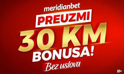  KLADIONICA MERIDIAN: Registruj se i uzmi 30 KM bonusa dobrodošlice 