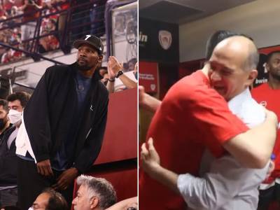  Snimak-iz-svlacionice-Olimpijakosa-igraci-traze-dolazak-Kevina-Durenta 