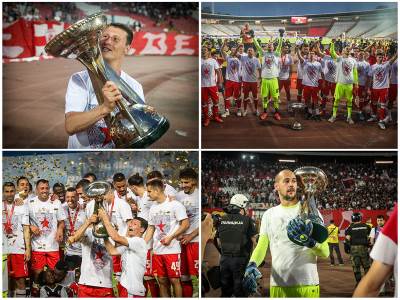  fudbaleri crvene zvezde slave osvajanje kupa srbije  