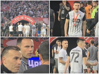  verbalni sukob igrača partizana nakon finala kupa  