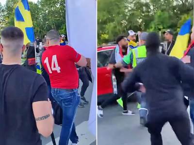  Sukob navijača Švedske i Srbije u Stokholmu 