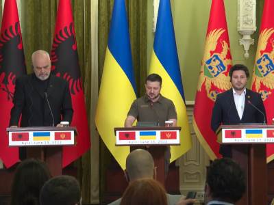  Premijeri Crne Gore i Albanije  u Ukrajini 