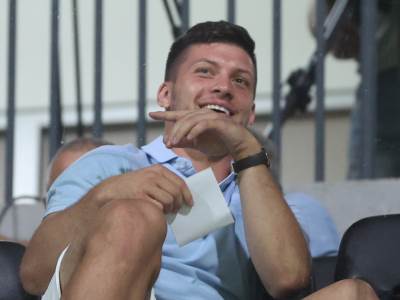  Luka Jović na meču Superlige Srbije Čukarički - Spartak 