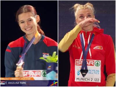  angelina topić i marija vuković na podijumu  