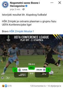  fs bih čestitao zrinjskom 