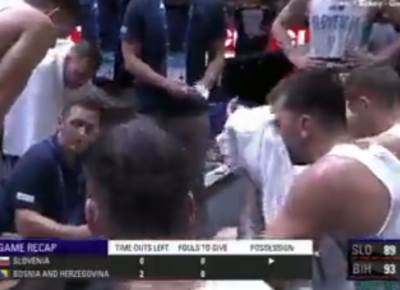  Ljutiti Luka Dončić bacio flašicu protiv BiH (VIDEO) 