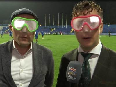  Finski novinari u maskama za ronjenje najavili meč Crna Gora - Finska 