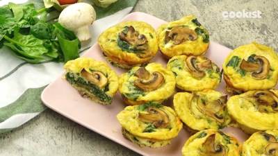  Mafini sa šampinjonima i špinatom 