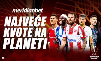  Kladionica Meridian – najveće kvote na planeti: Crvena zvezda 4.40, Partizan 1.60! 
