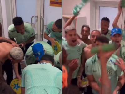  Brazilci slavlje nakon treninga 