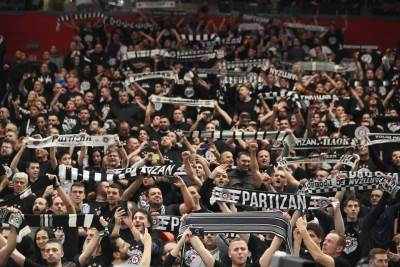  koreografija partizana na utakmici protiv monaka 