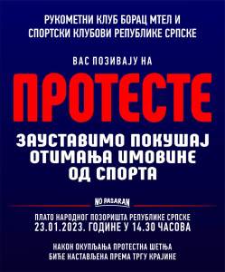  ZVANIČNO: RK Borac m:tel pozvao građane Banjaluke na protest! 