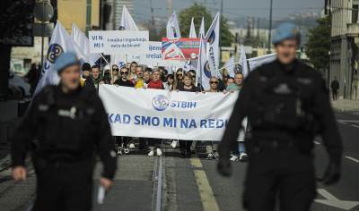  Protest STBiH ispred Parlamenta  