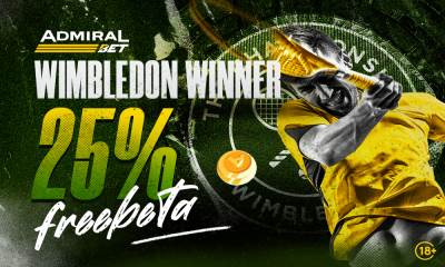  AdmiralBet: Zagarantovan Wimbledon Winner – 25% Freebeta za svaki odigrani tiket! 