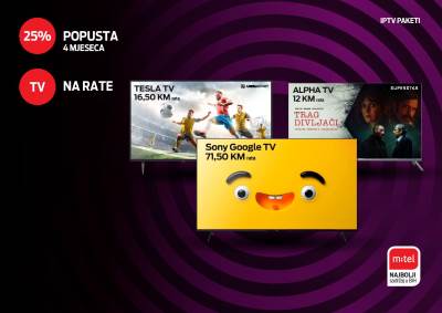  m:tel IPTV paketi sa popustom i super televizorima na rate 