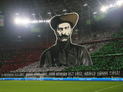  razbojnik robijaš neprijatelj srba mađarski navijači koreografija 