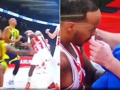  Sabaz Nejpir nokautiran na mecu Crvena zvezda-Fenerbahce 