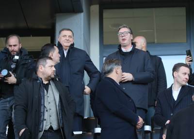  Vučić, Dodik i Čeferin gledaju Srbiju 