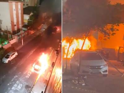  Navijači Santosa palili automobile nakon ispadanja u drugu ligu 