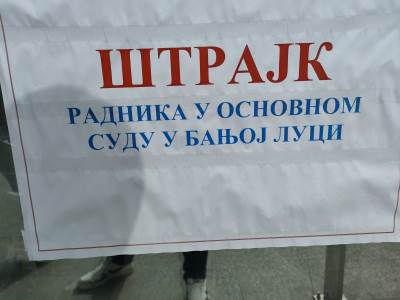  Radnicima u pravosuđu Republike Srpske manje plate zbog štrajka 
