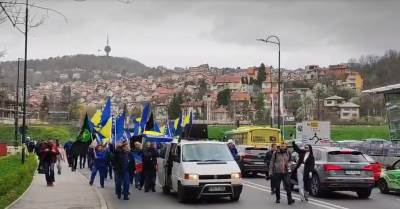  Protest zeničkih rudara  u Sarajevu 