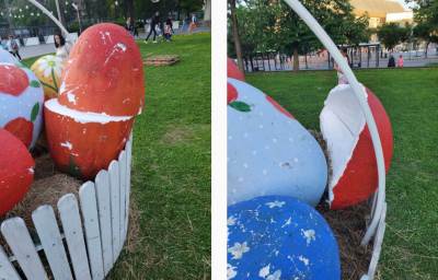  Na meti vandala: Oštećene vaskršnje dekoracije u banjalučkom parku 