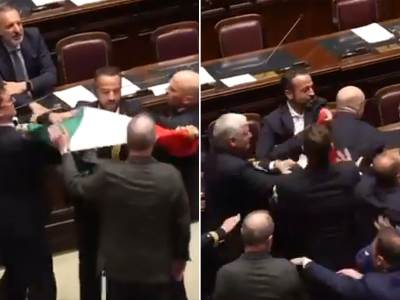  Tuča u italijanskom parlamentu 
