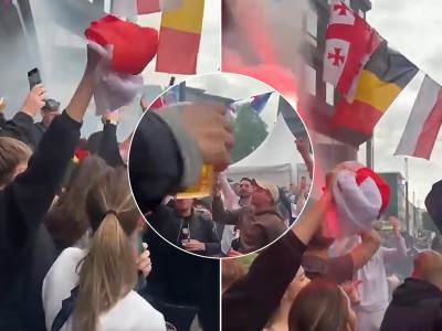   engleski navijaci provociraju nijemce u gelzenkirhenu pred utakmicu sa srbijom 