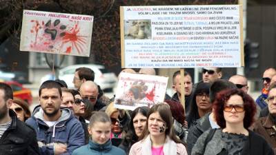  Protest zbog ubijanja pasa lutalica u Sarajevu 