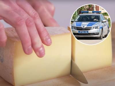  Njemački policajac iz prevrnutog kamiona ukrao sir 
