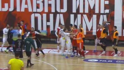  Tuča na futsal meču Prve lige Srbije 