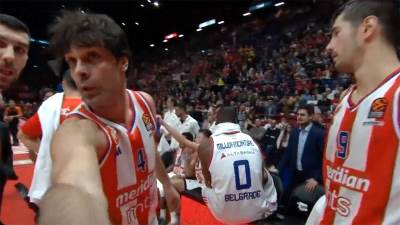  Miloš Teodosić spriječio kamermana da snima tajm-aut Crvene zvezde 