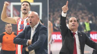  Slavlje košarkaša Crvene zvezde protiv Partizana 