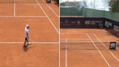  Teniski meč prekinut zbog pucnjave i suzavca  