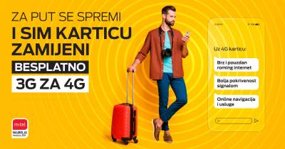  Besplatno zamijenite staru 3G karticu za novu 4G karticu u najbližem m:tel prodajnom mjestu 