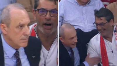Etore Mesina se smijao sa navijačem koji ga ja provocirao Etore Mesina se smijao sa navijačem koji ga ja provocirao