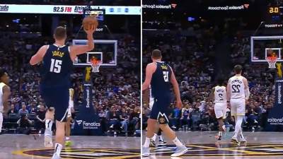  Nikola jokić trojka jednom rukom sa svoje polovine 