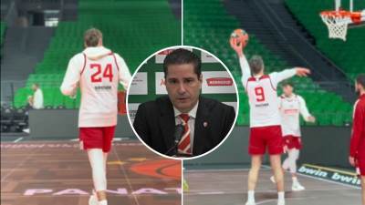  Daum Mitrović i Davidovac trenirali pred meč Zvezde i Panatinaikosa 