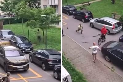  Snimak brutalnog fizičkog obračuna u Ljubljani 