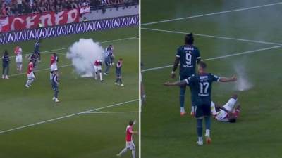  Navijači Crvene zvezde bacili petardu na igrače 