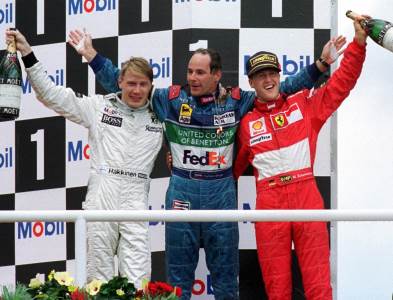  Formula 1 Hakinen Šumaher prestizanje  